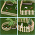 PATIKIL 39" L x 2" H Miniature Fairy Garden Fence, 2 Pack Mini Ornament Wood Picket Fence for DIY Dollhouse Garden, Brown/Natural Color...
