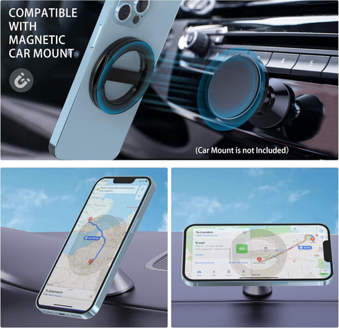 Dual Magnetic Phone Holder for Car,Gym Phone Holder Mount for Mag-Safe,Strong Magnet Phone Mount Stand for Metal Surface,Compatible with iPhone 15...