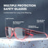 TOREGE Pink Safety Glasses For Women, Clear Safety Goggles Eye Protection With Anti-Fog And Anti-Blue Light Lens, Stylish Protective Eyewear For N...