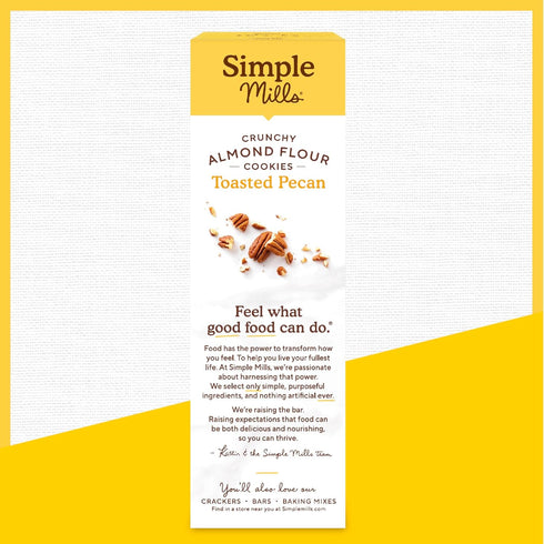Simple Mills Almond Flour Crunchy Cookies, Toasted Pecan - Gluten Free, Vegan, Healthy Snacks, Made with Organic Coconut Oil, 5.5 Ounce (Pack of 1...