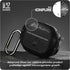 KeyBudz Waterproof Case for AirPods 3, Secure Hydro Latch Lock, Full-Body Rugged Protective Hard Shell Cover with Carabiner (Carbon Black)...
