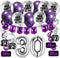 30th Birthday Purple Party Pack - 30th Birthday Banner, Balloon and Swirls Pack- Birthday Decorations - 30th Birthday Party Supplies, Favors and G...
