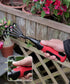Stainless Steel Garden Rake and Hand Cultivator for Heavy-Duty Soil Loosening, Planting, and Weed Removal - Ideal for Men and Women - Red Handle...