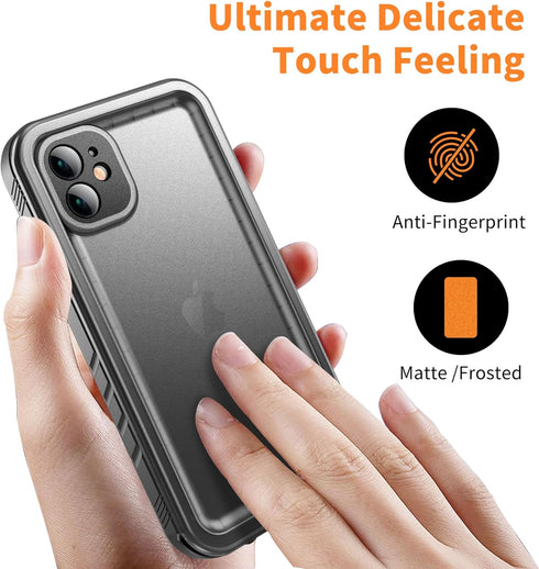 Cozycase Compatible with Waterproof iPhone 11 case, Built-in Screen Protector, Full-Body Rugged Bumper Sealed Case Cover, Shockproof Dustproof Wat...