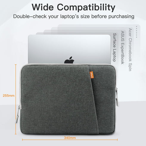 JETech Laptop Sleeve for 13.3-Inch MacBook Air/Pro, 14-Inch MacBook Pro 2021 M1, 13-13.6 Inch Notebook, Waterproof Shock Resistant Bag Case with A...