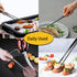 JETKONG 2 Pcs 12-Inch Food Tweezer Tongs, Stainless Steel Kitchen Tweezer Cooking Tweezers (Black)...