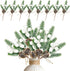 White Christmas Berries Floral Pine Cones Christmas Artificial Pine Branches Evergreen Branch Berries for Decoration DIY Christmas Craft Wreath De...