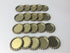 RUTICH 100 PCS Flat Decorative Bottle Cap Craft Bottle Stickers Double Sideds Printed for Hair Bows, DIY Pendants or Craft ScraPbooks(Gold)...