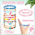 44 Pcs Heishi Preppy Bead Bracelets Colorful Clay Friendship Bracelet Y2K Stretch Beach Gold Bracelets for Women Girls...