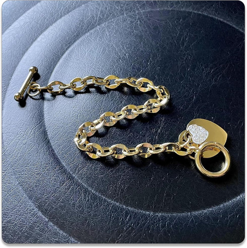 PEAS Fashion Jewelry Bracelet Stainless Steel Heart Link Chain Bracelet...