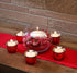 Hosley Set of 6 Metallic Antique Finish Red Glass Candle Tealight Holder. Ideal Gift for Wedding Bridal Party Reiki LED Votive Tea Light Gardens O...