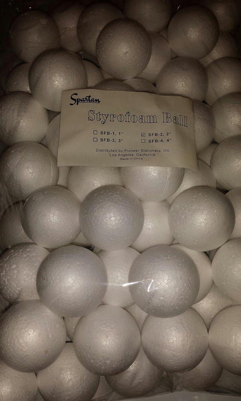 72 Pieces of Foam Balls 2" Diameter for School, Xmas, Arts and Crafts Smooth Polystyrene...