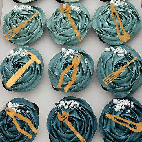 Construction Tools Fondant Silicone Molds 2 Pcs, Mini Pliers Construction Tools Cake Decorating Molds for Candy Cupcake Topper Cake Polymer Clay C...
