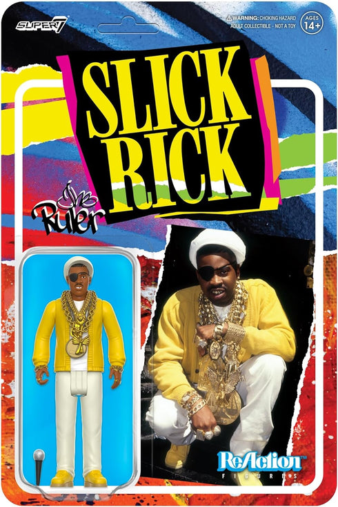Super7 Slick Rick The Ruler - 3.75" Slick Rick Action Figure with Accessories Hip Hop Collectibles and Retro Toys...