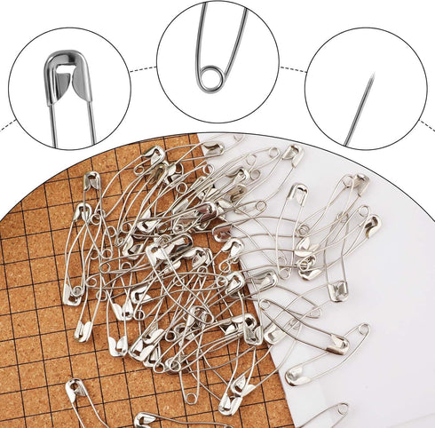 60pcs Curved Safety Pins, 1.50 Inch Safety Pins Sewing Quilting Basting Pins Bent Safety Pins Accessories for Crafting Quilting Knitting Sewing (S...