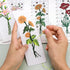 Caydo 3 Pieces Cross Stitch Bookmark Kits, DIY Stamped Embroidery Bookmark Kit for Beginner Flower Patterns 14 Count Crossstitch Projects for Book...