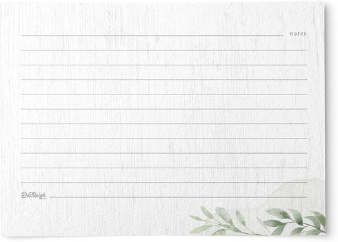 Farmhouse Greenery Recipe Cards from Dashleigh, 48 Cards, 4x6 inches, Sage Green and White, Water-Resistant and Double-Sided (Farmhouse Recipe Car...
