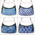 Faux Leather Mini Denim Printed Hobo Purse, Jean Pattern Casual Bag for Women, Lightweight Retro Shoulder Handbag...