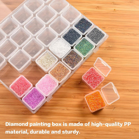 30 Grids Large Diamond Painting Storage, Art Accessories Tools Containers Case Plastic Bead Organizer 5D Embroidery Accessories for DIY Art Craft ...