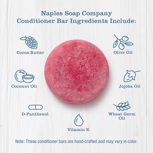 Naples Soap Company, Protein Enriched, 50-75 Use, Solid Hair Conditioner Bar, Eco-Friendly Haircare, Helps Ensure Vibrant, Healthy Hair, All Hair ...