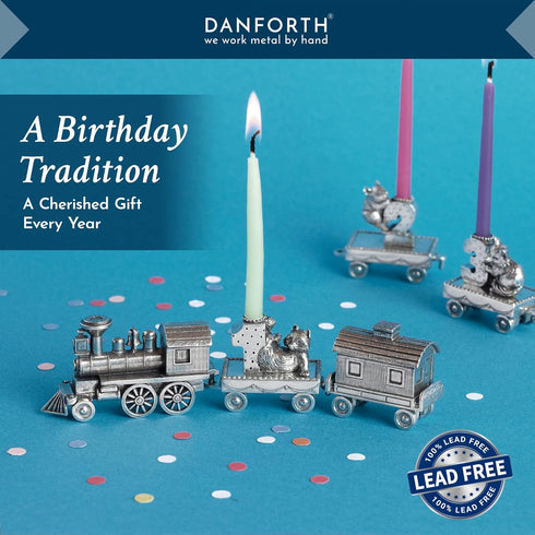 DANFORTH – Birthday Train (7- Fawn) – Handcasted Pewter Birthday Party Decorations – Made in USA...
