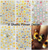 5 Sheets Flower Nail Art Stickers Decals, 5D Sunflower Nail Stickers for Nail Art,3D Self-Adhesive Engraved Nail Art Supplies Yellow Floral Small ...
