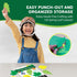 120 Pieces Spring Leaf Paper Cutouts with IDEA GUIDE, 2-Sided US Made Card Stock Punch Out Maple, Oak, and Birch Leaves for Bulletin Boards, Class...