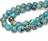 Synthesis Colour Malachite Beads Beautiful Fashion Round Stone Beads for DIY Jewelry Making 15" (10mm, Blue- Gold - Black)...