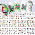 SINSEN Christmas Nail Art Stickers, Winter Nail Decals Water Transfer Xmas Nail Art Supplies Colorful Gingerbread Man Wreath Bell Merry Christmas ...