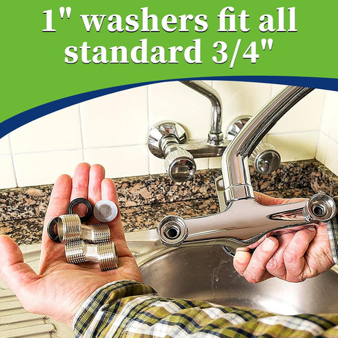 32 Size 258 Pcs Hose Spigot Repair Washer Assortment Kit for Assorted Outdoor Faucet Garden Hose Valve Stem Worn Out Plumber Outside Faucet Bib Sh...