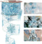 HUIHUANG Snowflake Glitter Wired Ribbon, Blue and White Snowflake Ribbon for Christmas Tree, 2-1/2" x 25 Yards Christmas Ribbon for Tree, Bows Mak...