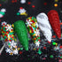 Christmas Nail Art Glitters Sequins 3D Snowflake Christmas Tree Nail Sequins for Acrylic Nail Supplies Xmas Winter Nail Decals for for Women Nail ...
