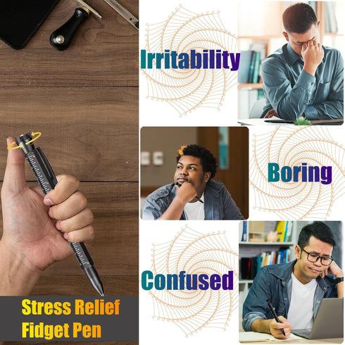 Gifts for Him, Multi-Tool Pen Set (2 Pack) Mens Gifts for Dad/Grandpa/Husband, Cool Gadgets, Unique Mens Dad Gifts, LED Tactical Pen Light for Bir...