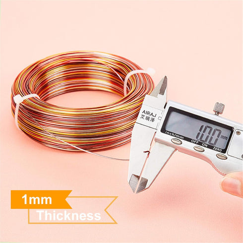 BENECREAT Multicolor Jewelry Craft Wire Gradient Color Aluminum Wire (18 Gauge, 306 Feet) Bendable Metal Wire with Storage Box for Jewelry Beading...