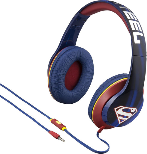 Superman Headphones - On Ear Hero Design with Built in Mic...
