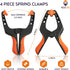 4-Pack Spring Clamps Heavy Duty - 6 Inch Large Plastic Clamps for Crafts and Pool Cover Clips with 3 Inch Jaw Opening- Wodworking Clamps for Cover...