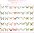 Kaluofan Butterfly Stickers, 80PCS Holographic Stickers Scrapbook Stickers, Waterproof Butterfly Glitter Stickers for Scrapbooking Supplies Journa...