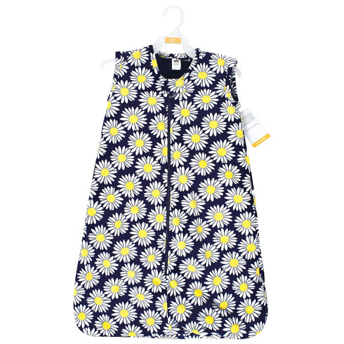 Hudson Baby Unisex Baby Plush Faux Fur Sleeping Bag, Wearable Blanket, Navy Daisy, 0-6 Months...