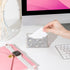 TISHAA Business Card Holder Stand - Bling Name Cards Office Desk Desktop Table Top Organizer Luxury Display Pocket Case Accessories White Crystal ...