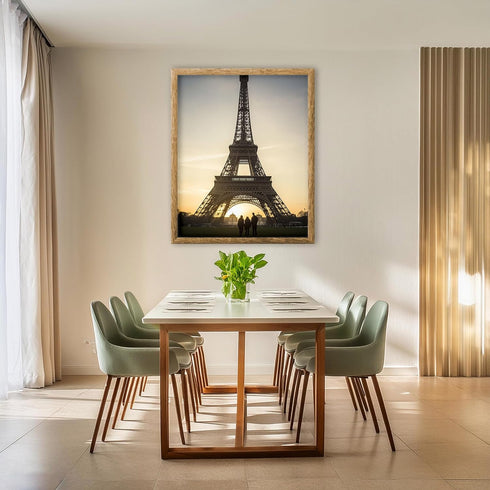 Posterizer 1 pcs-Eiffel tower inspired sunset glow photo 2-Landscape & Nature Art-Photography Art-Decor for Home & Office- unframed wall art...