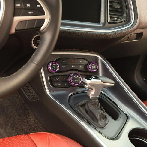 AC Knobs Conditioner Switch Button Cover Compatibility with 2015-2021 Challenger/Charger/Chrysler 300 300s 2013-2018 Ram 1500 2500 3500 Switch Vol...