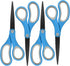 Westcott 55850 8-Inch Non-Stick Titanium Scissors For Office and Home, Blue/Gray, 2 Pack...
