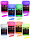 neon nights Glow in The Dark | Luminescent | Phosphorescent | Self-Luminous Paint - Set of 8...