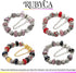 RUBYCA Murano Faceted Beads for Jewelry Making Glass Beads for Bracelets Making Charms European Silver Core Lampwork Spacer Craft Large Hole Bulk ...