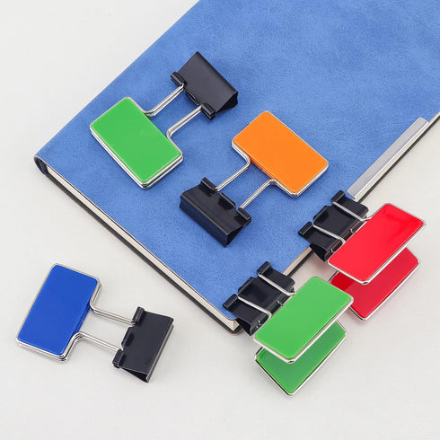 Retangle Medium Paper Clips?Binder Clips, Easy Grip, Assorted Color, Office Supplies?8 Pcs/Set...