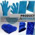 3 Pairs Dusting Gloves with 3 Pcs Microfiber Mitt, Washable Double Sided Cleaning Gloves Microfiber Dusting Mitten for Plant Car Window Corner Hou...