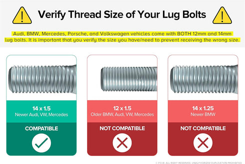 Wheel Hanger Alignment Pin Guide Tool - Metric 14x1.5 Threads - Wheel Lug Bolt Automotive Mechanic Tool Compatible with Audi Volkswagen Mercedes B...