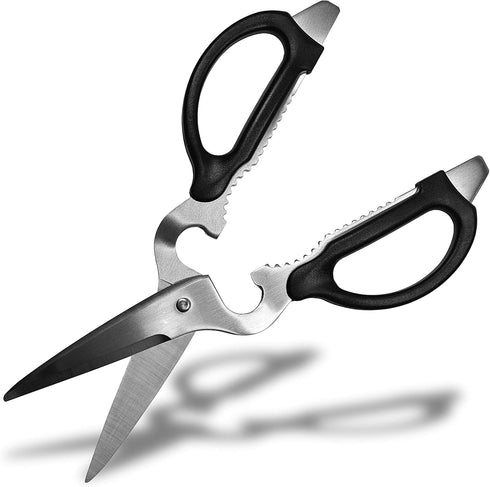 Seki Japan Left Handed Multifunctional Kitchen Scissors, Stainless Steel Blade Soft Grip Kitchen Shears...