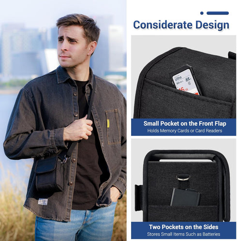 JJC Travel Carrying Camera Case Pouch for Sony A6700 A6000 A6100 A6400 A6500 A6300+16-50mm Lens, Fuji X100VI X100V Protective Case, for Ricoh GR3x...