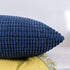 HWY 50 Navy Blue Corduroy Throw Pillow Covers 16x16 Inch, Pack of 2, Soft Solid Decorative Cushion Cases for Couch Sofa Bed Living Room, Corn Text...